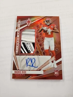 2023 RASHEE RICE 64/99 Panini Phoenix RED RPA Rookie Gloves AUTO Chiefs SP {ZA} - Image 1 of 4