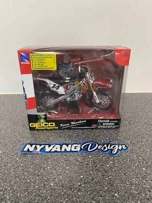 New-Ray Kevin Windham #14 - Honda CRF450R GEICO TEAM 1:12 diecast 57563 - Image 1 of 4