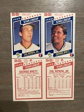 Cal Ripken Jr. / George Brett 1987 M&M's Star Lineup Panel #13 & #14 Ex-NRMt