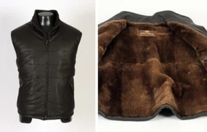 $9,250 LORO PIANA Deer Leather / Beaver Nutria Fur Vest - Dark Brown - 2XL - Picture 1 of 18