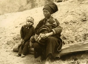 Vietnam Krong Kno Area Everyday Life Scene Mother & Child Old Photo 1937 - Imagen 1 de 3