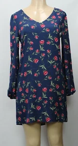 Krazy Kat Women's Dress Long Sleeve Floral Blue Size S - Picture 1 of 7