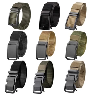 Men Casual Military Tactical Army Adjustable Quick Release Belts Pants Waistband - Picture 1 of 20