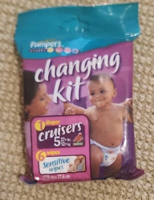 Vintage RARE SEALED 2008 Size 5 Pampers Cruisers Changing Kit sesame street elmo - Image 1 of 4