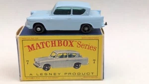 7b Matchbox Lesney #7 Ford Anglia 1965 w/ box Great Condition! - Picture 1 of 3