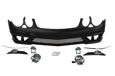 For MERCEDES BENZ 07-09 E Class W211 E63 Style Front Bumper w/o PDC w/ Fog Lamps - Image 1 of 4