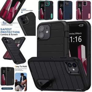 Funda rígida híbrida de goma para Apple iPhone 11 mini soporte 3 en 1 capa cubierta rígida - Imagen 1 de 57