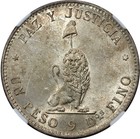 Paraguay: Republic Peso 1889 NGC MS-63. Buenos Aires mint. Rare one-year issue!