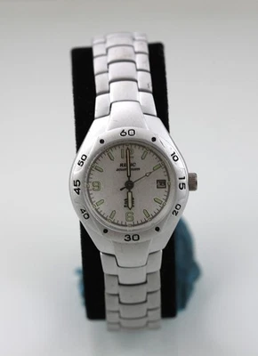 Relic Wet Orologio Donna Argento Alluminio Batteria 50m Acqua Resist Bianco Data - Immagine 1 di 4