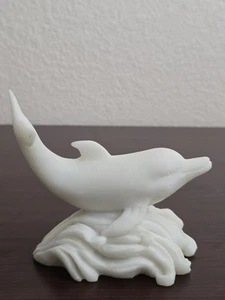 Lenox Dolphin figurine White Lenox Glass Stone (112) - Picture 1 of 8