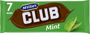 McVitie's Club Mint Biscuit Bar Multipack 7 Bars x 12packets - Picture 1 of 1