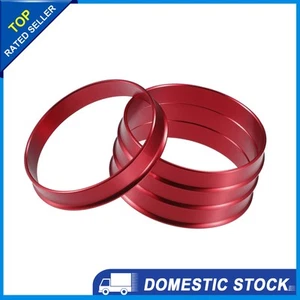 4 Pcs Auto Hub Centric Ringe OD 57,1mm bis 54,1mm Rad Bohrung Zentrum Spacer Rot - Bild 1 von 7