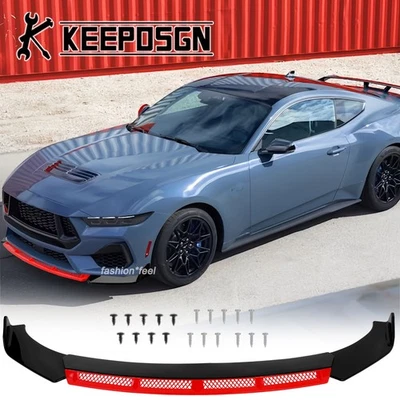 Kits de carrocería de alerón divisor labial parachoques delantero para Ford Mustang GT piezas rojas Foto 1 de 4