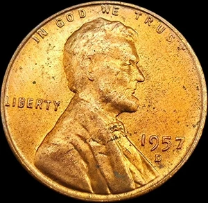 1957 D Lincoln Wheat Penny Cent BU Brilliant Uncirculated - Picture 1 of 2