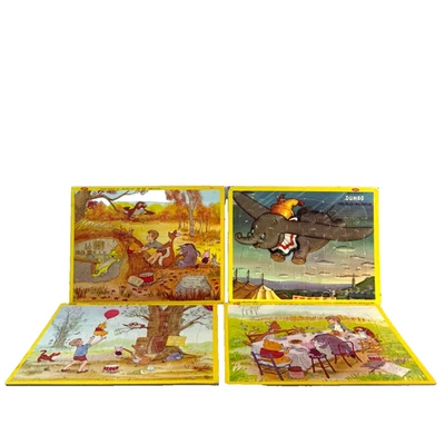 Juego de 4 rompecabezas con incrustaciones vintage de Walt Disney y Winnie The Pooh Foto 1 de 4
