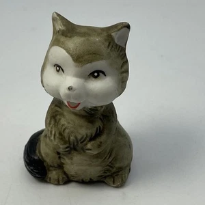 Vintage Waschbär Keramik Figur Figur eklektisch Regal Sitter Haus Sammlerstück - Bild 1 von 5