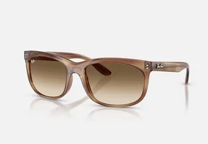 Gafas de sol Ray Ban BALORETTE a rayas marrón claro degradado marrón 60-19 - Imagen 1 de 7