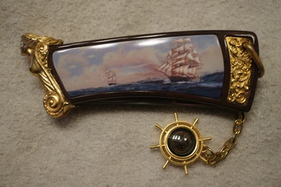 Franklin Mint Collector Knife Cutty Sark 1870-1922 Pocket Folding with compass - Image 1 of 3