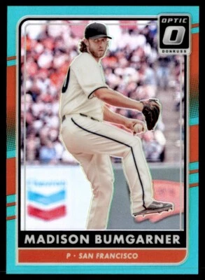 2016 Donruss Optic Aqua Madison Bumgarner 019/299 San Francisco Giants #150 - Image 1 of 2