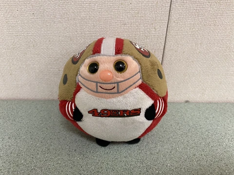 San Francisco SF 49ers Ty Beanie Ballz Collection 2012 NFL Plush Ball Toy 5" HTF Cover