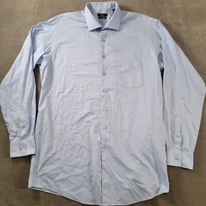 Shaquille Oneal XLT Tall Fit Blau Knopfleiste Hemd Herren Größe 18 38/39 - Bild 1 von 11