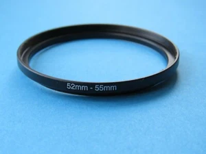 52mm to 55mm Step Up Step-Up Ring Camera Lens Filter Adapter Ring 52mm-55mm - Picture 1 of 2
