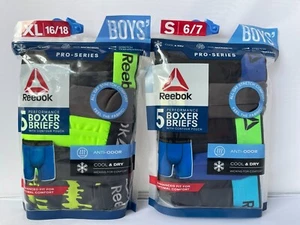 REEBOK Boys 5 Pack Performance Boxer Briefs Anti-odor/Cool&Dray - Picture 1 of 10