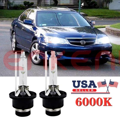 Xenon 6000k HID Front Headlight Bulbs For Acura TL 1999-2003 Low Beam Qty of 2 - Image 1 of 4