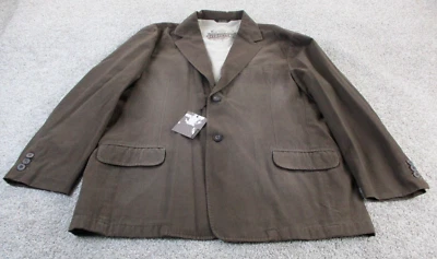 Vintage Structure Jacket Mens XXL Dark Brown 2 Button Front Cotton 90s $80 NWT - Image 1 of 4