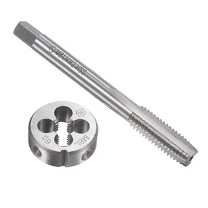 M8 x 1.25mm Metric Left Hand Tap and Die Set Machine Thread Tap with Round Die - Picture 1 of 7