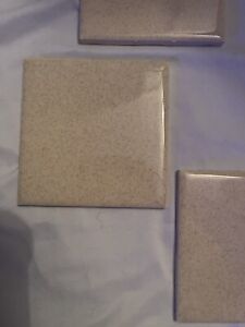 lot of 5 Stylon 1960s ceramic wall tile vintage brown #250 Oatmeal beige speckle