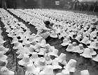 A range of panama hats on display at Brighton 1930 OLD PHOTO
