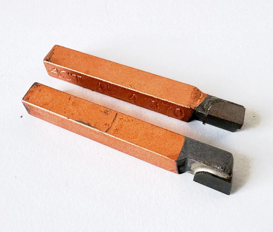 (2) ACT AL4 370 Carboloy Carbide Tipped 1/4 X 1/4 X 2 HSS Lathe Tool Bit Cutting - Image 1 of 4