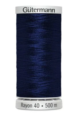 Gutermann Rayon 40 #1293 DEEP NASSAU BLUE, 500m Machine Embroidery Thread - Image 1 of 2