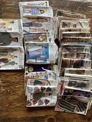 Big Lot Vtg Sewing Patterns 70s Hippie Matilda Jane Cottage Core Mixed - Image 1 of 4