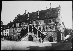 WK1 MULHAUSEN RATHAUS - MULHOUSE FRANKREICH Magische Laterne Dia FOTOGRAFIE - Bild 1 von 3