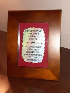 Sparkling Inspirational 8" x 10" Wood Tabletop Art Grandparents Grandma Grandpa - Bild 1 von 3