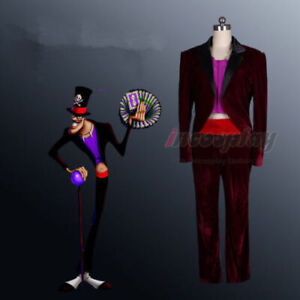 Facilier Cosplay Outfits The Princess and the Frog Costume Tail Coat Hat Suit /