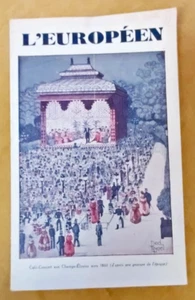 Programme de spectacle L'EUROPEEN 1935 GEORGIUS GERMAINE LIX André DARVILLE - Foto 1 di 3