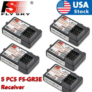 5PCS Flysky FS-GR3E AFHDS 3CH Receiver For RC Car FS-GT2 FS-GT3B FS-GT3C US - Picture 1 of 12