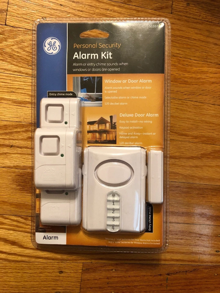 NEW GE Personal Security Alarm Kit 51107 White Window Door Alarms - Image 1 of 2