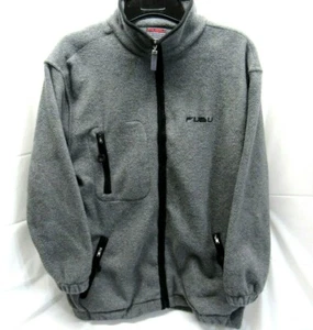 FUBU Sports Boys Size L 16/18 Full Zip Up Fleece Jacket Gray  - Picture 1 of 5