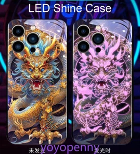 Glowing Loong Dragon LED Light up Phone Case Cover for iPhone 16 14 15 Pro Max - Picture 1 of 22