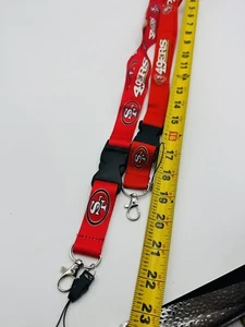 NFL San Francisco 49ers Lanyard Keychain Clip On - Lot Of 2 New - Picture 1 of 1