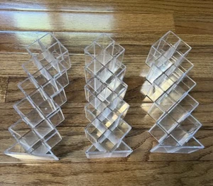 3 Pack Lipstick Holder Organizer - 48 Spaces Acrylic Stackable Fish Shape - Picture 1 of 2