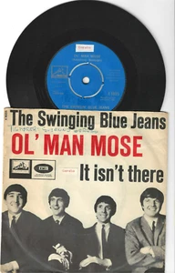 THE SWINGINGING BLUE JEANS Ol' Man Mose/It isn't there EX 7" 45 1965 Beat Denmark - Bild 1 von 1
