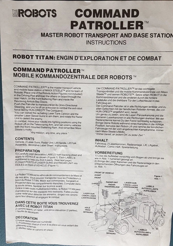 Notice montage robot Titan marque CBS Toys - Photo 1/1