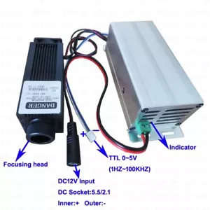 Módulo de diodo láser infrarrojo de punto IR DC12V enfocable 980nm 4000mW 4W TTL 1-100KHz - Imagen 1 de 8
