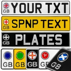 GB Pressed Number Plates Replica Show Trucker Name Kids Door 3D Gel Round Badge - Picture 1 of 12