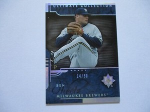 2005 Upper Deck Ultimate Collection Ben Sheets Serial #14/50 Baseball Card #11